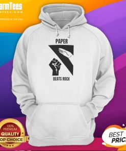 Top Paper Beats Rock Hoodie featuring a playful graphic design, perfect for casual wear and game enthusiasts.