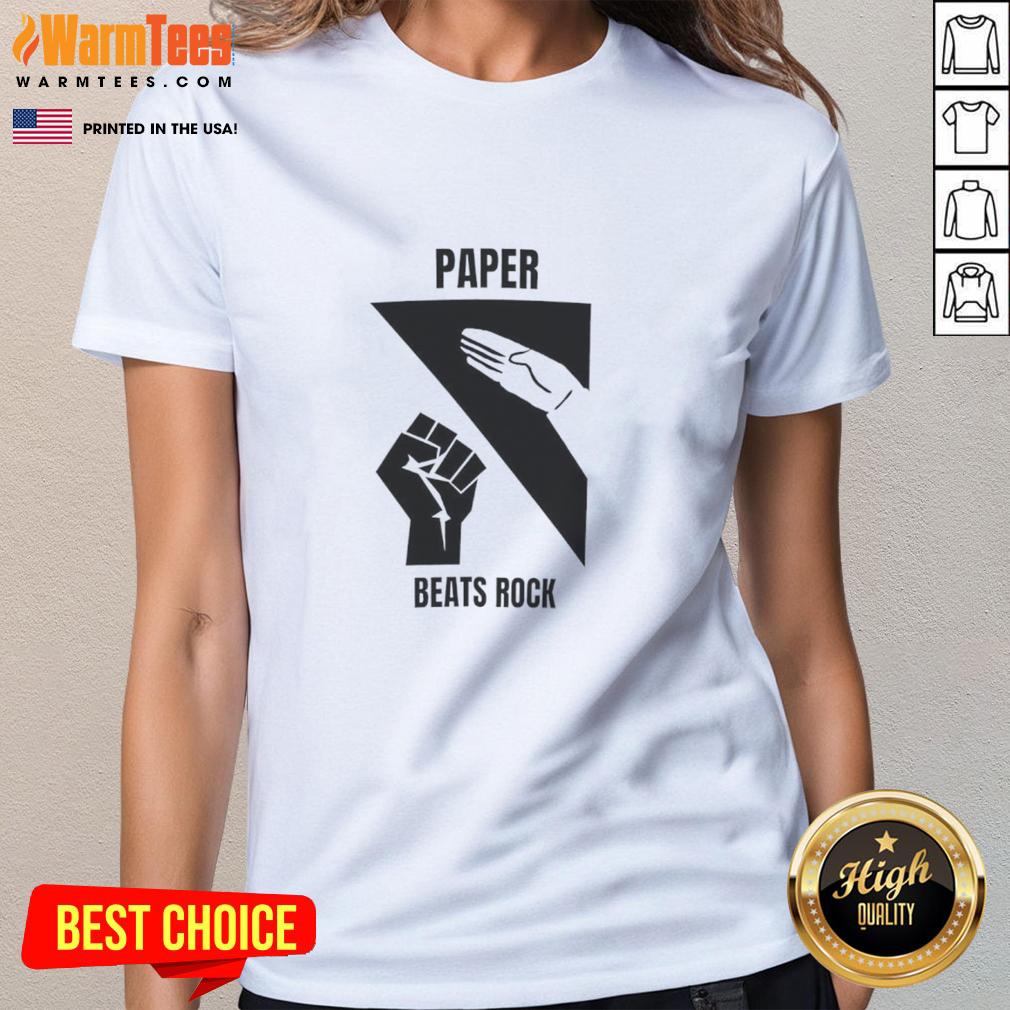 Top Paper Beats Rock Ladies Tee Top Paper Beats Rock Ladies Tee featuring a fun graphic design and comfortable fit, perfect for casual wear.