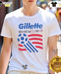 Top Patriots Gillette World Cup USA 94 T-Shirt featuring vintage design and iconic soccer graphics for collectors.