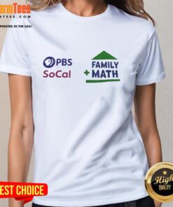 Alt Text: Top PBS SoCal Family Math Ladies Tee featuring a stylish design perfect for math enthusiasts and family activities.