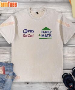 Top PBS SoCal Family Math washed t-shirt featuring a fun design perfect for math-loving kids and parents.