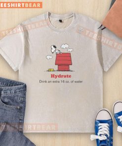 Top Peanuts x American Red Cross Hydrate Drink t-shirt, 16 oz water washed, casual style for hydration advocates.