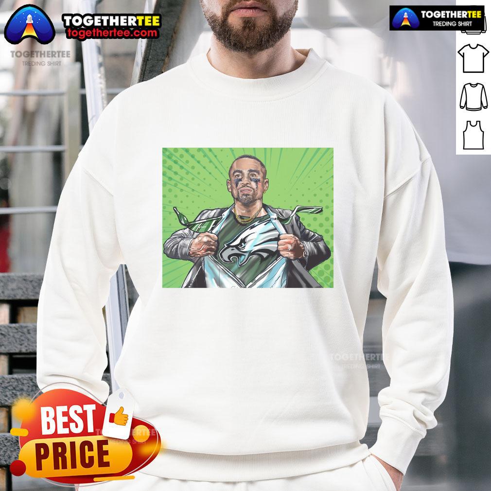 Top Philadelphia Eagles Football Jalen Hurts Is The Quiet Superman Comic Style Sweatshirt Top-Philadelphia-Eagles-Football-Jalen-Hurts-Is-The-Quiet-Superman-Comic-Style-Sweatshirt