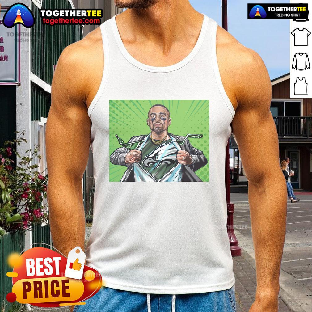 Top Philadelphia Eagles Football Jalen Hurts Is The Quiet Superman Comic Style Tank Top Top-Philadelphia-Eagles-Football-Jalen-Hurts-Is-The-Quiet-Superman-Comic-Style-Tank-Top