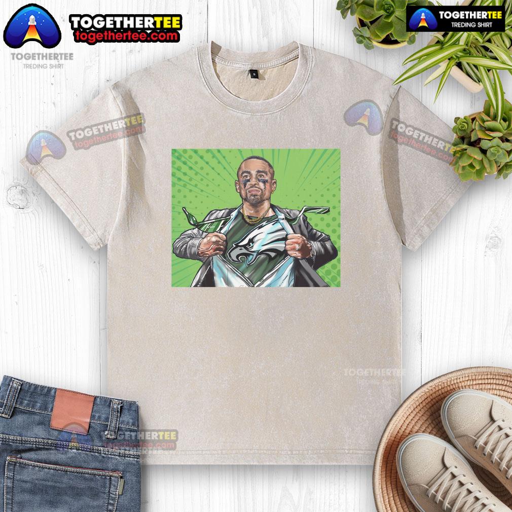 Top Philadelphia Eagles Football Jalen Hurts Is The Quiet Superman Comic Style Washed T-Shirt Top-Philadelphia-Eagles-Football-Jalen-Hurts-Is-The-Quiet-Superman-Comic-Style-Washed-T-Shirt