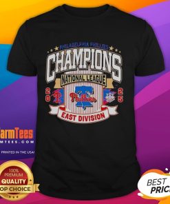 Top Philadelphia Phillies Baseball 2025 MLB East Division Champions T-Shirt featuring team logo and vibrant design.