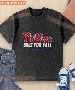 Nike logo washed t-shirt for Philadelphia Phillies, perfect for Fall 2025 MLB postseason support.