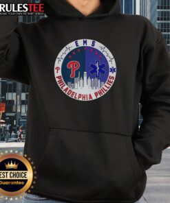 Top Philadelphia Phillies EMS City Skyline Hoodie featuring team colors and design, perfect for fans and city lovers.