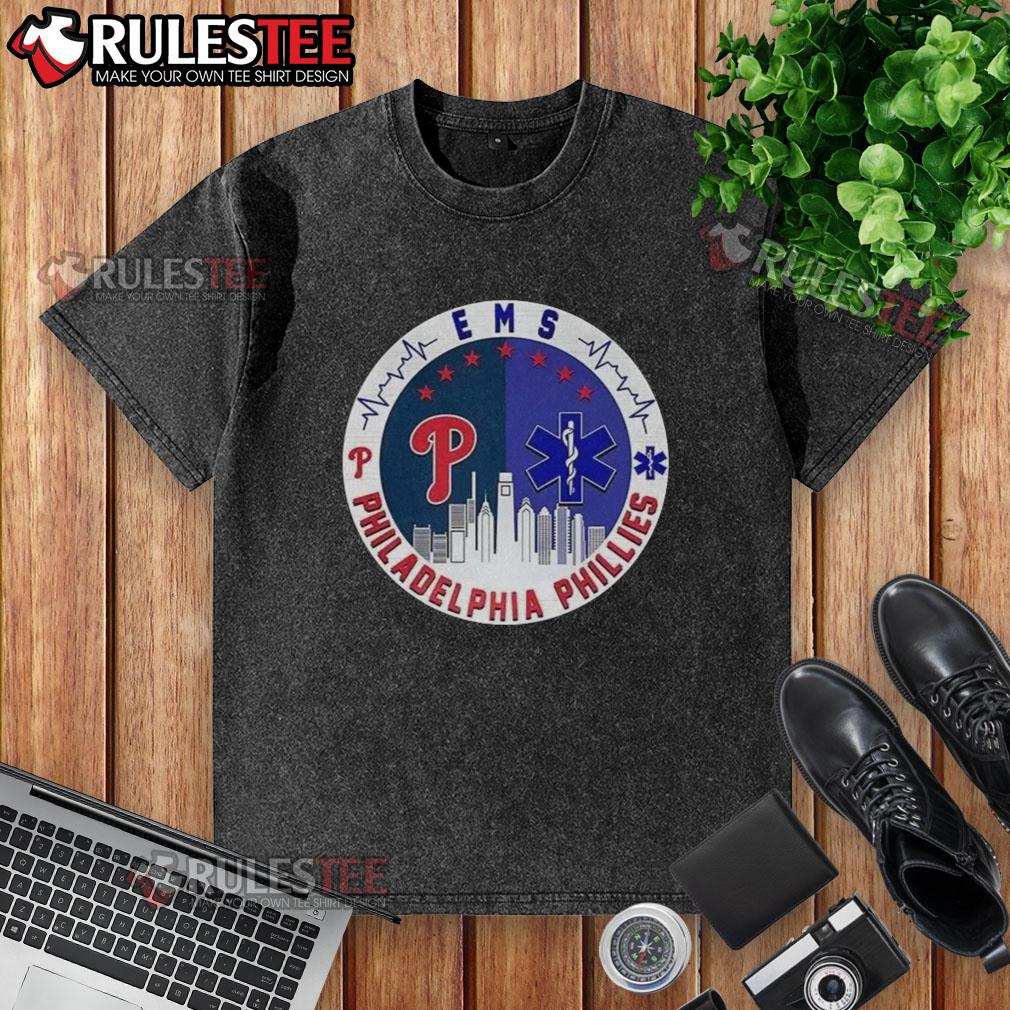 Top Philadelphia Phillies Ems City Skiline Washed T Shirt Top Philadelphia Phillies EMS city skyline washed t-shirt showcasing vibrant design and comfortable fit for fans.