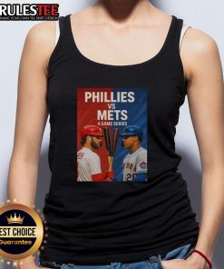 Stylish tank top featuring the Top Philadelphia Phillies vs New York Mets MLB 4 Game Series design, perfect for fans.