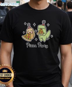 Top Pizza Party Dinosaur and Loaf of Bread T-Shirt featuring a fun graphic design for pizza lovers and dinosaur fans.
