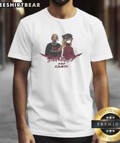 Top Playboi Carti X Asuka Langley Soryu Evangelion T-Shirt featuring vibrant graphics and stylish design for fans.
