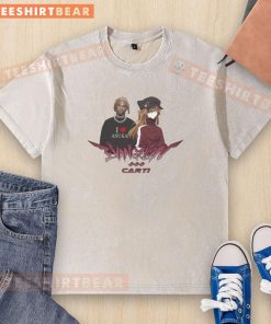 Top Playboi Carti x Asuka Langley Soryu Evangelion washed t-shirt featuring vibrant graphics and a vintage look.