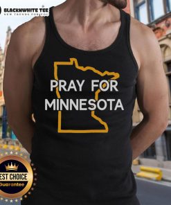 Top Pray for Minnesota State Outline tank top featuring a stylish design for proud Minnesota supporters.