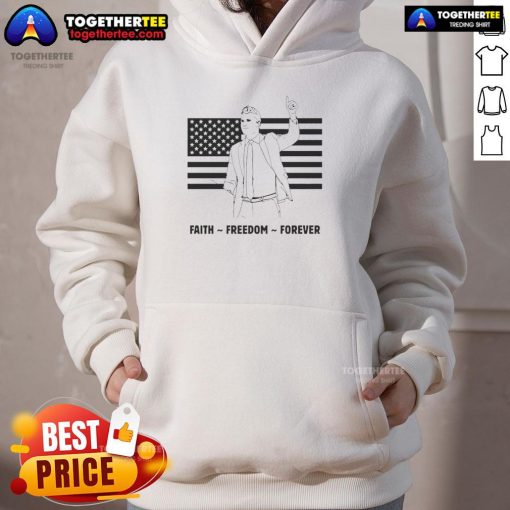 Top R.I.P. Charlie Kirk Freedom Is Not Free flag hoodie featuring bold graphics and a stylish design for patriotic wear.