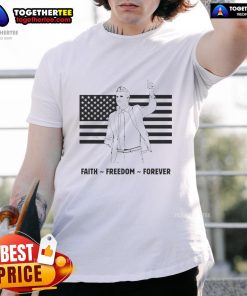 Alt Text: Top R.I.P Charlie Kirk Freedom Is Not Free Flag T-Shirt design featuring patriotic colors and bold graphics.