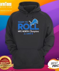 Alt Text: Top Ready to Roll Detroit Lions NFC North Champions Hoodie in team colors, perfect for fans celebrating the victory.