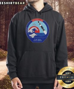 Top Rocket Lab Sea God Sees Outer Space mission patch hoodie showcasing a stylish design for space enthusiasts.