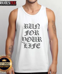 Top Run For Your Life Tank Top in vibrant colors, perfect for workouts and casual wear, showcasing a stylish athletic design.