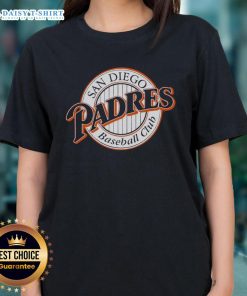 Top San Diego Padres Baseball Club logo on a stylish ladies tee, perfect for fans and casual wear.