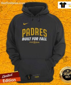 Top San Diego Padres hoodie designed for Fall 2025 MLB postseason, featuring team colors and logo.