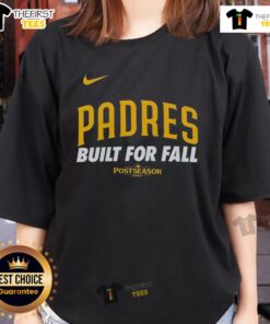 Top San Diego Padres Built For Fall 2025 MLB Postseason Ladies Tee featuring team colors and stylish design.