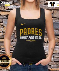 Stylish Top San Diego Padres tank top designed for Fall 2025 MLB postseason, featuring team colors and logo.