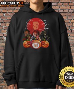 San Francisco Giants MLB Halloween hoodie featuring a spooky design perfect for horror movie fans and baseball lovers.