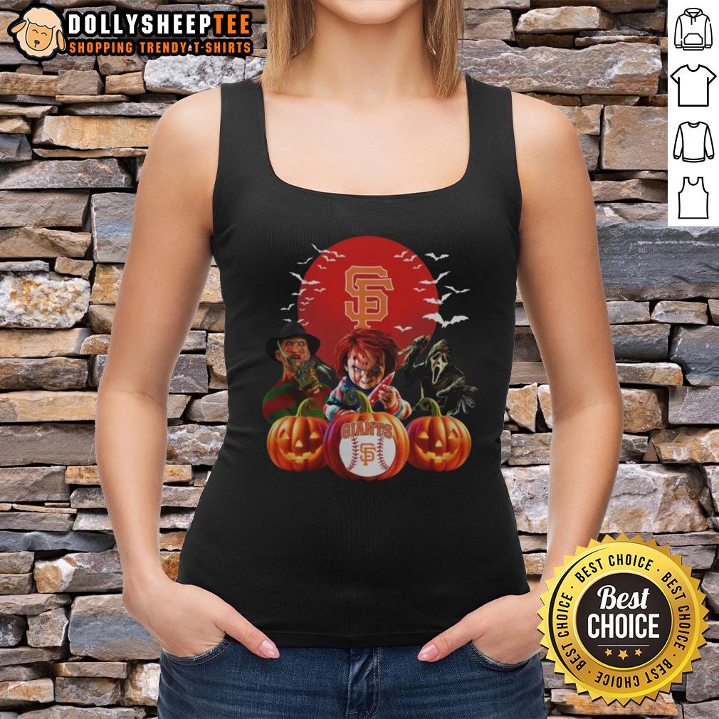 Top San Francisco Giants Mlb Horror Movie Halloween Tank Top Top San Francisco Giants MLB horror movie Halloween tank top featuring spooky graphics for festive fans.