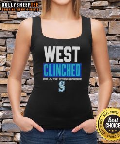 2025 Seattle Mariners Playoffs Clinched AL West Division Champions tank top design showcasing team pride and celebration.