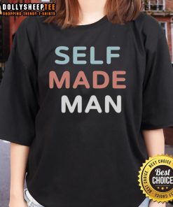Top Self Made Man Ladies Tee showcasing a stylish graphic design perfect for empowering women entrepreneurs.