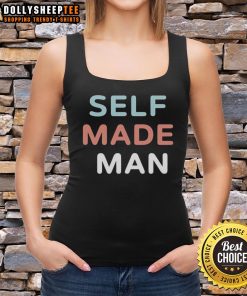 Stylish Top Self-Made Man tank top featuring a motivational quote, perfect for casual wear and fitness enthusiasts.