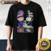 Top Snoopy and Charlie Brown Chicago City Sports Cubs vs White Sox skyline t-shirt design featuring iconic characters.