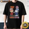 Top Snoopy and Charlie Brown Washington Sports Commanders X Nationals Skyline T-Shirt featuring iconic characters and city skyline.