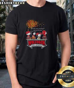 Top Snoopy and Friends X Wolfpack NC State Sports Team autumn T-shirt celebrating 'It's the Most Wonderful Time of the Year.'