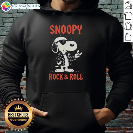 Top Snoopy Rock and Roll Hoodie featuring a playful Snoopy graphic, perfect for music lovers and casual wear.