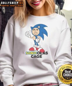 Cozy Top Nicolas Cage sweatshirt featuring iconic designs, perfect for fans of the actor and stylish casual wear.