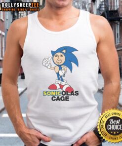 Stylish Top Sonicolas Cage Tank Top featuring a vibrant design perfect for summer fashion and casual wear.