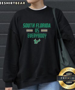 Top South Florida Bulls USF sweatshirt featuring 'South Florida vs. Everybody' design, perfect for fans and supporters.