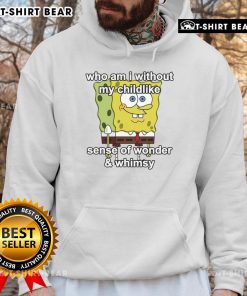 Alt Text: Cozy Top Sponge Who Am I Without My Childlike Sense Of Wonder And Whimsy hoodie, perfect for embracing your playful spirit.