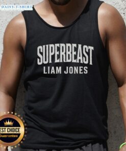 Alt Text: Liam Jones wearing a 'Born To Do This' tank top, showcasing the Top Superbeast style in vibrant colors.