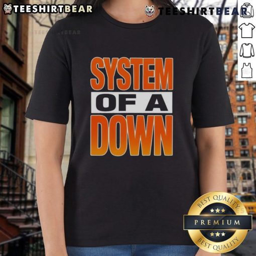 Top System of a Down Chicago IL ladies tee featuring iconic band logo and stylish design for fans.