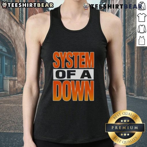 Top-System-Of-A-Down-Chicago-IL-Tank-Top featuring iconic band logo, perfect for fans and casual wear in Chicago.