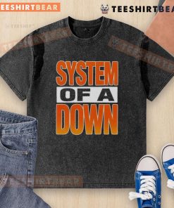 Top System of a Down Chicago IL washed t-shirt featuring band logo and vintage style design, perfect for fans.