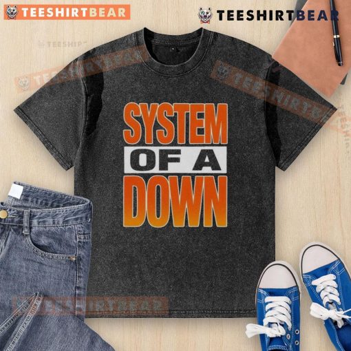 Top System of a Down Chicago IL washed t-shirt featuring band logo and vintage style design, perfect for fans.
