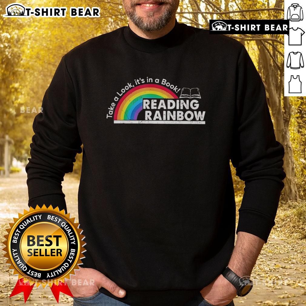 Top Take A Look It'S In A Book Retro Reading Book Lover Sweatshirt Cozy retro sweatshirt for book lovers featuring 'Top Take A Look It's In A Book' design, perfect for reading enthusiasts.