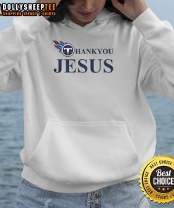 Top Tennessee Titans Thank You Jesus Hoodie featuring team colors and logo, perfect for fans and game day attire.