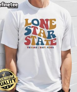 Vintage Top Texas Oatmeal T-Shirt featuring Lone Star State established 1845 design, perfect for Texas pride.