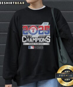 Texas Rangers 2025 ALDS Champions sweatshirt celebrating their MLB American League Division Series victory.