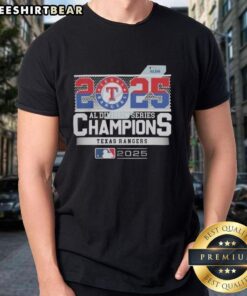 Top Texas Rangers 2025 ALDS Champions MLB T-shirt featuring team logo and bold championship graphics.